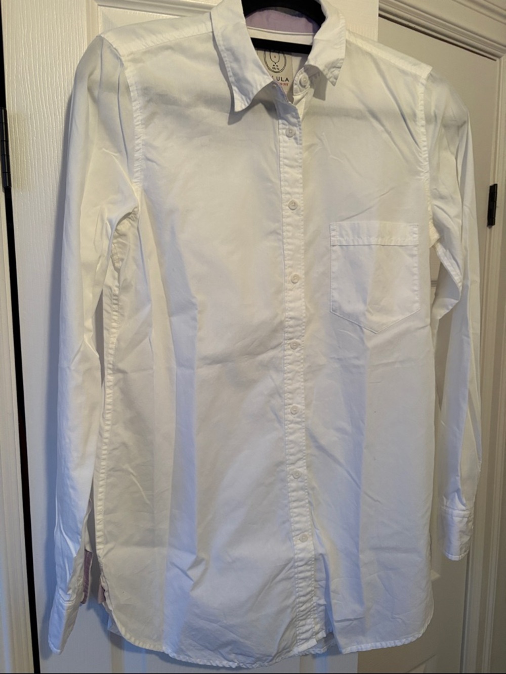 Talula White Button-Up Long Sleeve Blouse
